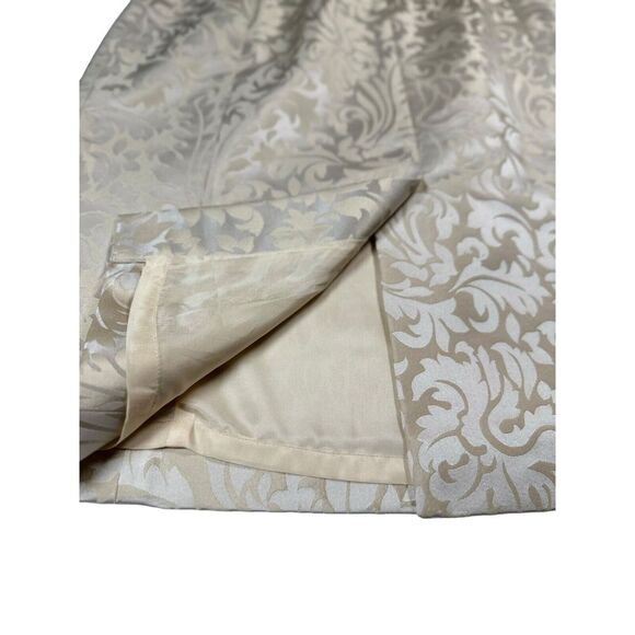 Banana Republic Sz 6 Sleeveless Gold Floral Silk Chiffon Dress Sequin Collar - Picture 6 of 11